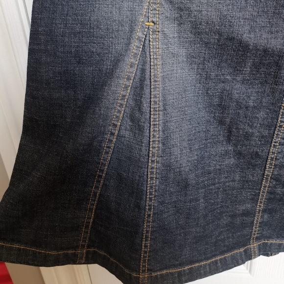Gap Kids Denim Maxi Skirt , Y2K , 2000' , Dark Wash - Picture 8 of 11